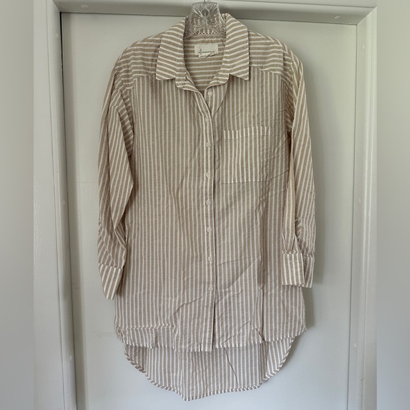 Anthropologie Longline Buttondown Size X-Small - Picture 4 of 5